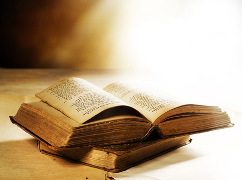 Old Book. Selective focus